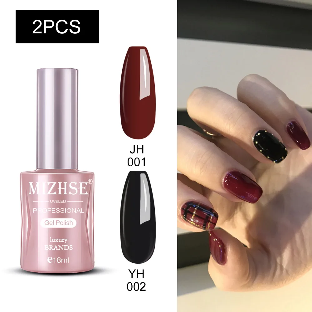 2GELS-05 MIZHSE набор гель-лаков для маникюра УФ-гель Vernis полуперманентный праймер матовое верхнее покрытие отмачиваемый эмалированный Гель-лак - Цвет: 2GELS-05