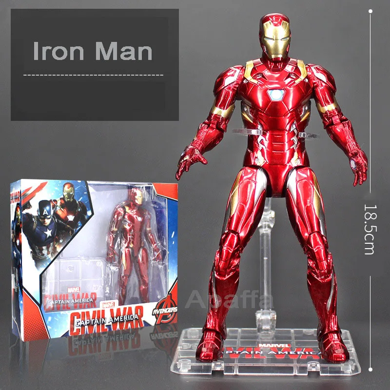 

Anime Marvel Avengers Captain America/ Iron Man /thor/War Machine/Captain Marvel Upgrade PVC Collectible Action Figure
