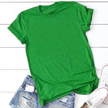 

2019 Summer New Plus Size Solid Color Short Sleeve green T Shirt Men Women Tops S M L XL XXL XXXL