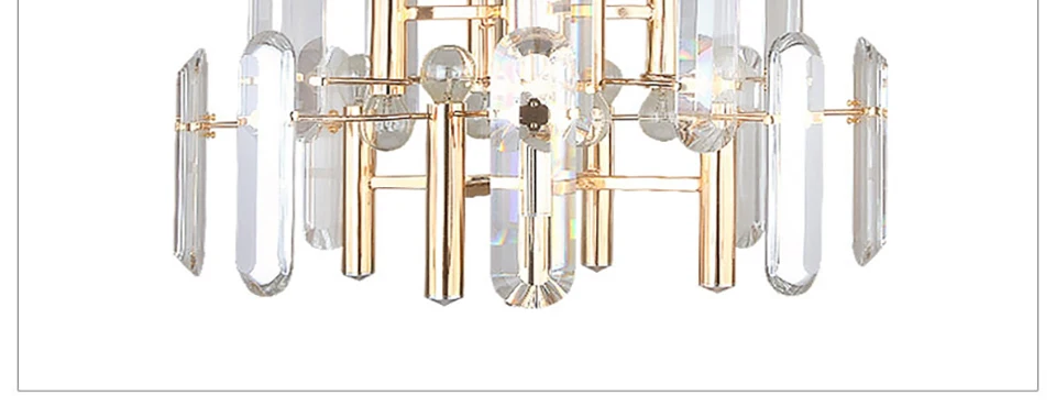 Светильник роскошный подвесной светильник с украшением в виде кристаллов в минималистском стиле домашний декор креативный Гостиная лампа личность Обеденная Спальня Nordic потолочный светильник