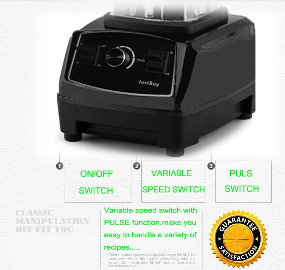 Günstige BPA FREI 2200W Heavy Duty Handels Blender Profi Mixer Mixer Küchenmaschine Japan Klinge Entsafter Eis Smoothie Maschine