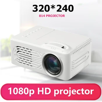

814 Mini Projector 1080P Full HD LED Projector USB HDMI Beamer UK Plug Mini Proyector Portable Home Theater