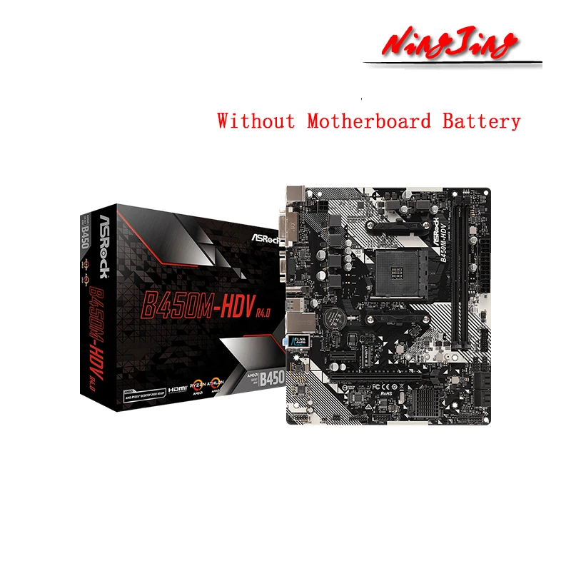 ASROCK B450M HDV R4.0 B450M M ATX AMD B450 DDR4 3200(OC)MHz,SATA 6Gbps,HDMI,DVI D,32G,USB3.1,M.2 Support R9 CPU Socket AM4|Motherboards| - AliExpress