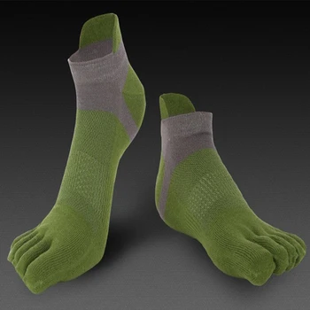 

High Quality Five Finger Toe Moisture Absorption Men's Socks Short tube Mesh finger Meias Elasticity Socks to Choose