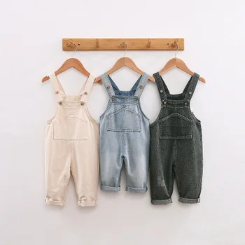 

Children's Jeans Overalls 2020 Spring Autumn New Toddler Boys Casual Denim Pants Kids Jumpsuits Baby Girl Overalls Trousers 0-4Y