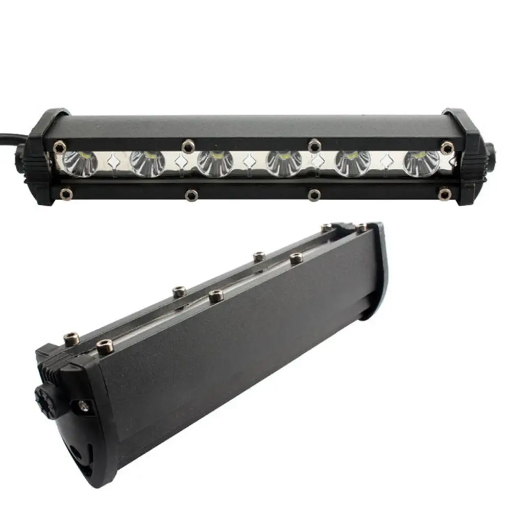 18W Car Led Headlight Work Light Ultra-thin Small Single Row Strip Off-road Roof Top Net LED Working Lamp Bulb | Автомобили и