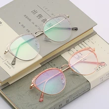 Роскошные очки, легкие овальные очки, Простые Модные прозрачные металлические украшения, женские очки унисекс Lentes Mujer 16005