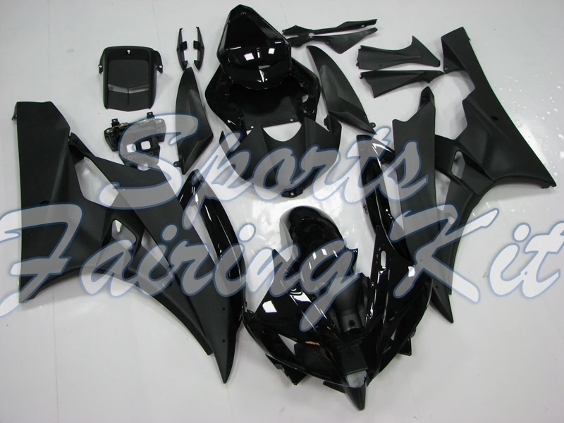 Набор для всего тела YZF R6 2006 2007 Черные Пластиковые обтекатели YZFR6 07 набор 2006|Полные