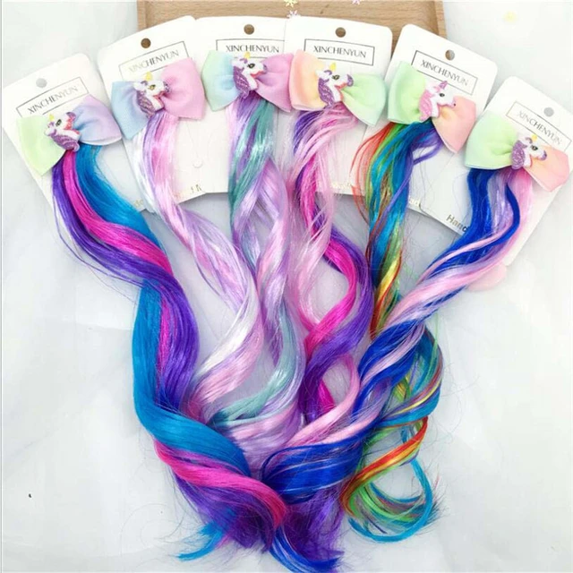 Hair Extensions, Hair Extension Clip Ins, Mermaid Hair, Unicorn Hair, Clip  in Hair Extension, Gift for Girls 