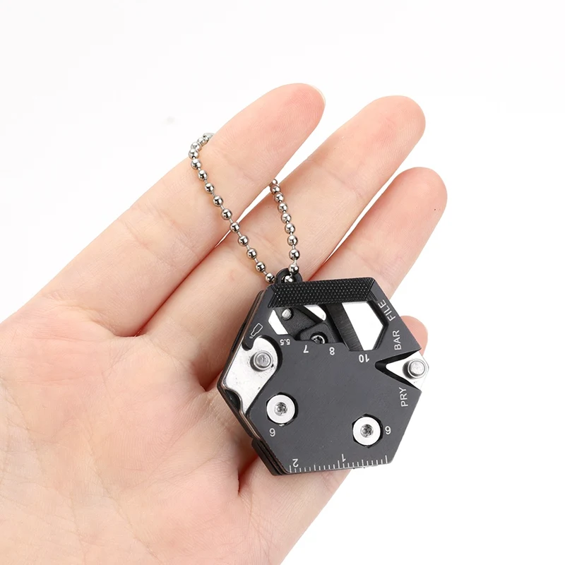 

EDC Multi-tool Mini Multifunctional Portable Folding Stainless Steel Screwdriver Bit Rope Cutter Bottle Opener Ruler Outdoor Too