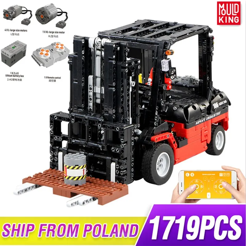 Пресс форма King MOC техническая серия мотор мощный мобильный кран вилочный