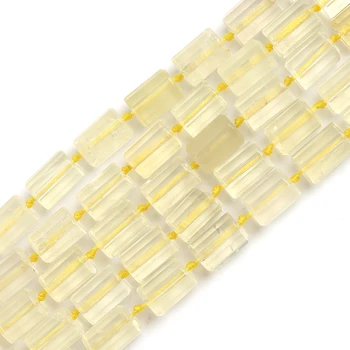 

Wholesale Natural Citrines Rutilated Quartz Stone Beads Cylinder Loose Beads for Jewelry Making DIY Charms Bracelet Accessories