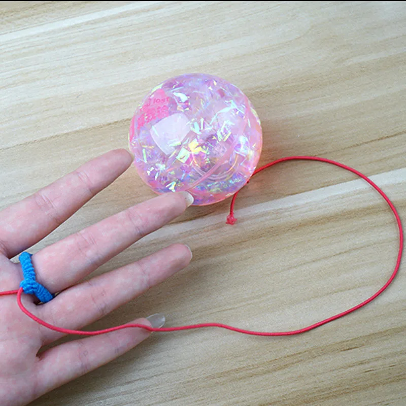 6 см мигающий светящийся шар резиновый прыгающий шар с ручным прыгающим мячом антистрессовый свет светодиодный антистрессовый подарок забавная игрушка для ребенка