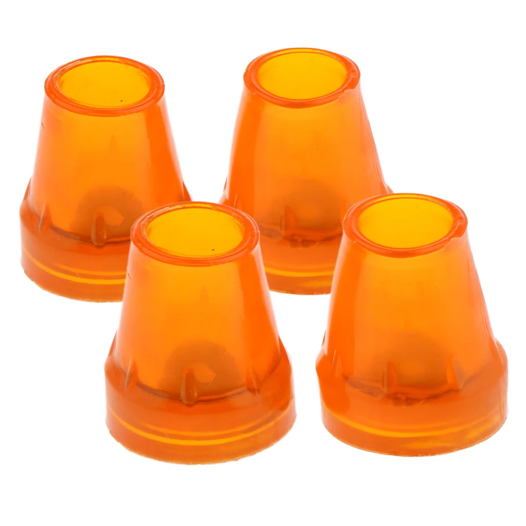 4pcs Anti Slip Heavy Duty Rubber Replacement Tips for Folding / Standard Canes Walking Sticks Trekking Pole