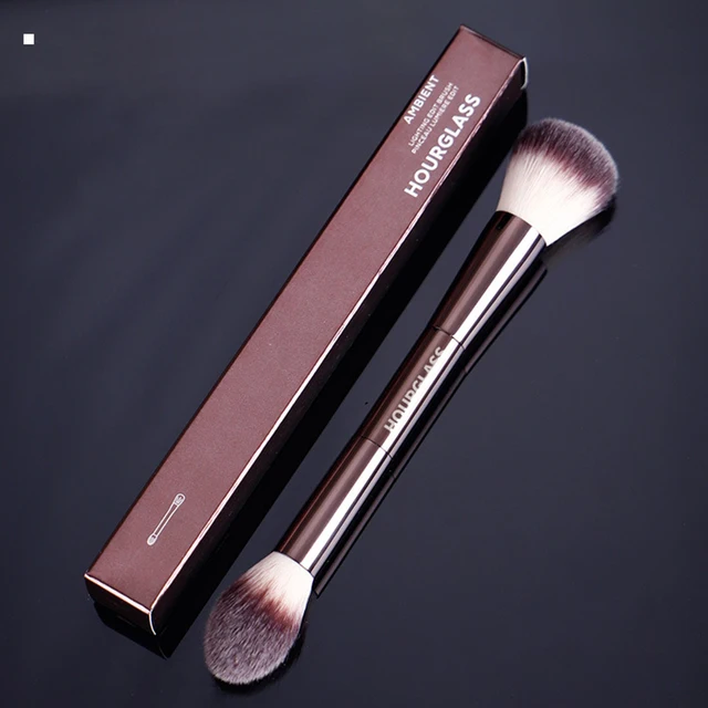 HOURGLASS Full Set Of Makeup Brushes Blush Powder Foundation Contour Eye Shadow Concealer EyeLiner Smudger Metal Handle Brushes Ambient