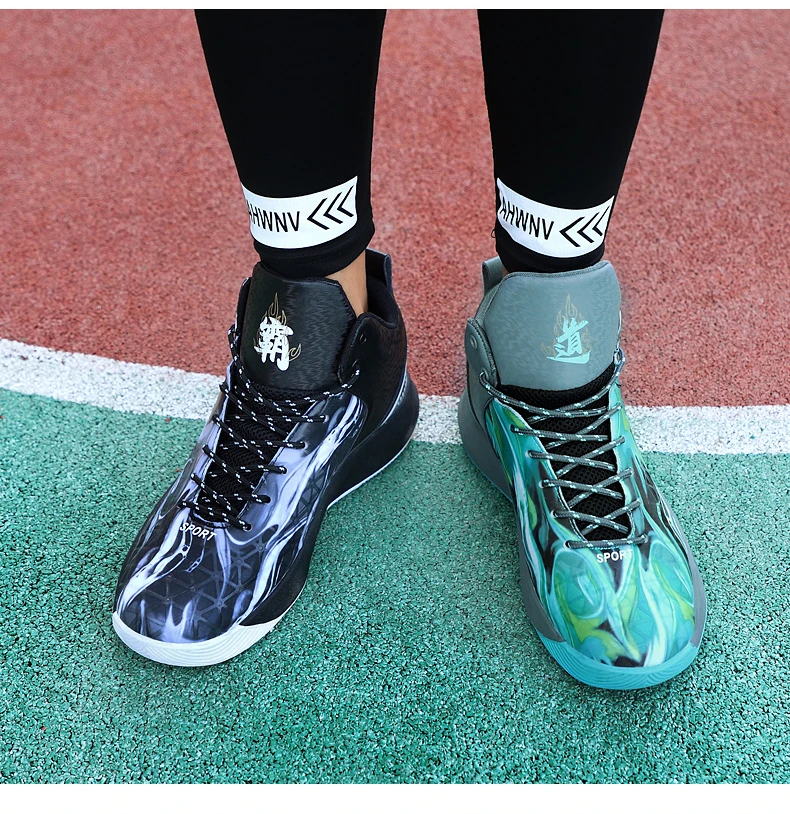 Обувь с высоким берцем Jordan Баскетбольная обувь Для мужчин амортизацию свет Баскетбольные Кроссовки противоскользящие дышащие, для активного отдыха и спорта обувь с волнообразным краем; Zapatos De Baloncesto