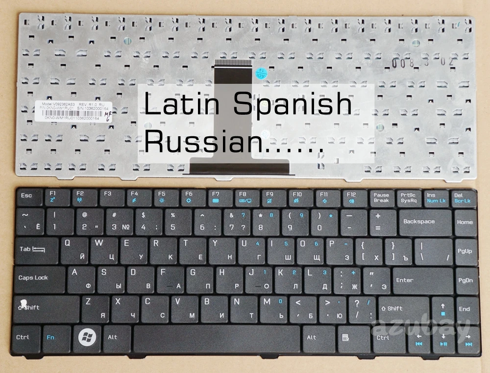 Русская испанская клавиатура LA для Asus F80 F80CR F80L F80Q F80S F81 F81S F81SE F83 F83CR F83S F83SE F83T F83V F83VD
