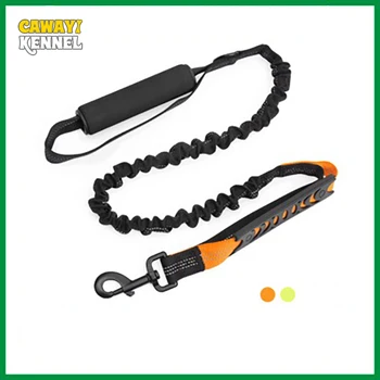 

CAWAYI KENNEL Collar for dogs cats glowing collar hand guard elastic reflective traction rope explosion-proof pet rope dog chain