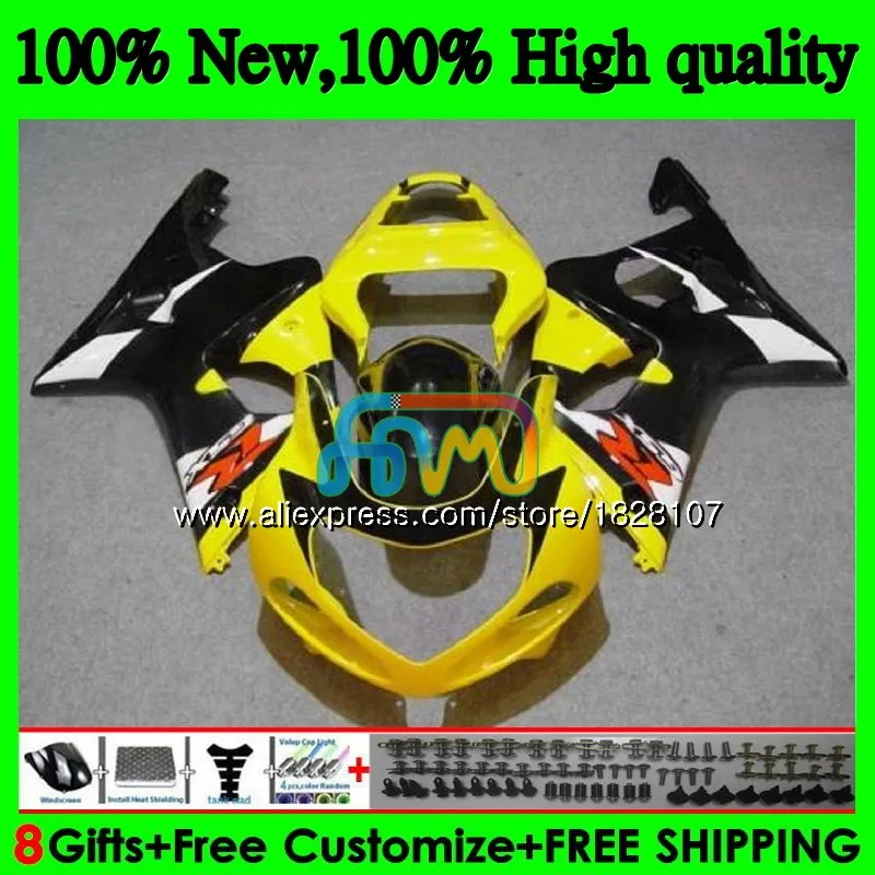 Средства ухода за кожей для SUZUKI GSXR 1000 GSX-R1000 GSXR1000 00 01 02 40BS. 28 1000CC GSXR-1000 светильник желтый K2 GSX R1000 2000 2001 2002 обтекатель
