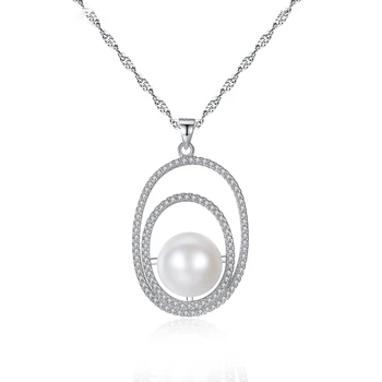 

MetJakt S925 Sterling Silver 1.2mm Freshwater Pearl All-match Fashion Women's Necklace