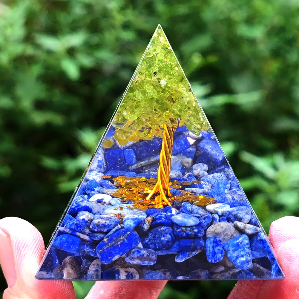 Cross Orgonite Pyramid for EMF Protection