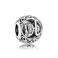 PDB ZZ 56 925 Sterling Silver Bracelet Charm Bracelet 925 silver 26 letters original Charm Beads - Цвет камня: H
