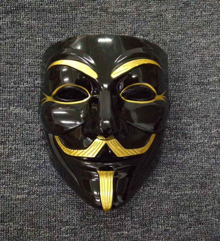 4 шт./лот Маскарадная маска для Хэллоуина v-face маска кинематографическая тематика V-face маска V geek-V черная маска
