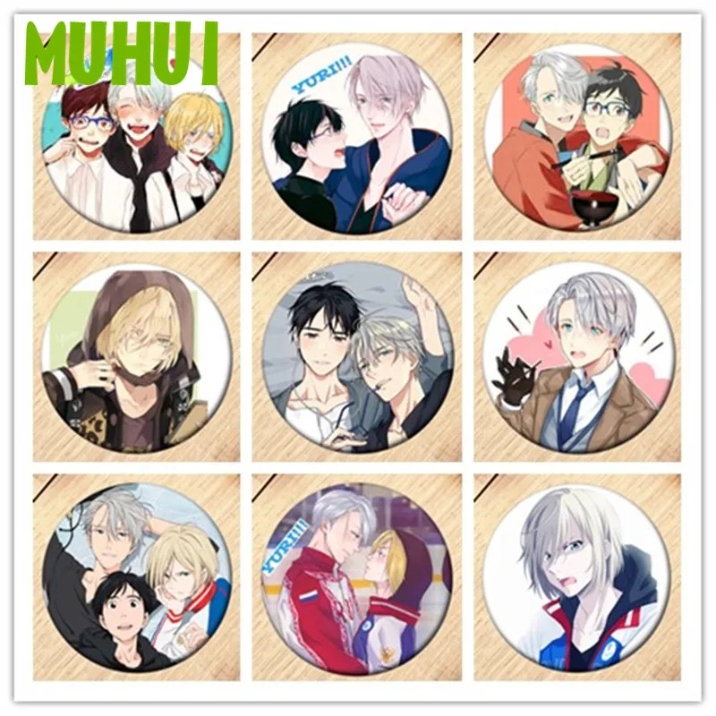 

Free Shipping Anime YURI!!! on ICE Brooch Pin Brestpin Badge For Clothes Backpack Decoration Children's gift B012