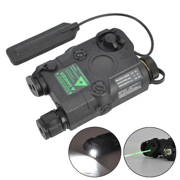 

Airsoft Tactical AN/PEQ-15 Green Dot Laser with White LED Flashlight Torch IR illuminator For Hunting Outdoor Black/Tan