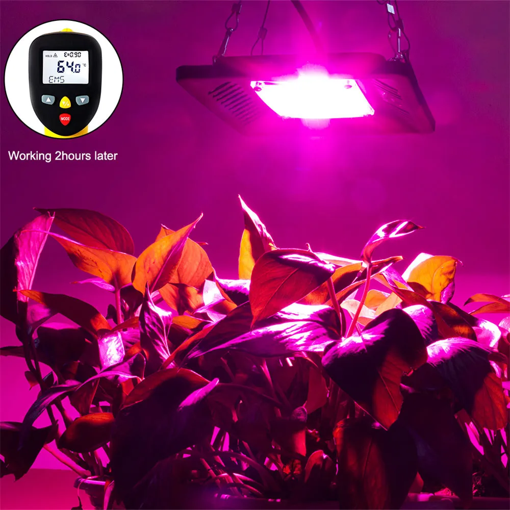 COB светодиодный светильник для выращивания, полный спектр, 100 Вт, водонепроницаемый, IP67, для овощей, цветов, для помещений, гидропоники, теплица, растительный светильник, лампа