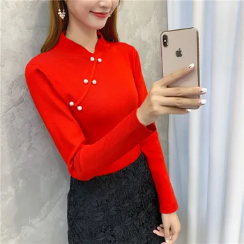 

Sweater Pullover Knitting Render Unlined Upper Garment Joker Chinese Wind Coat Sleeves Western Style Restoring Ancient Ways