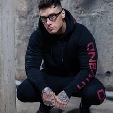 Muscle Brother Весенняя Новая Стильная Спортивная мужская толстовка с капюшоном для бега