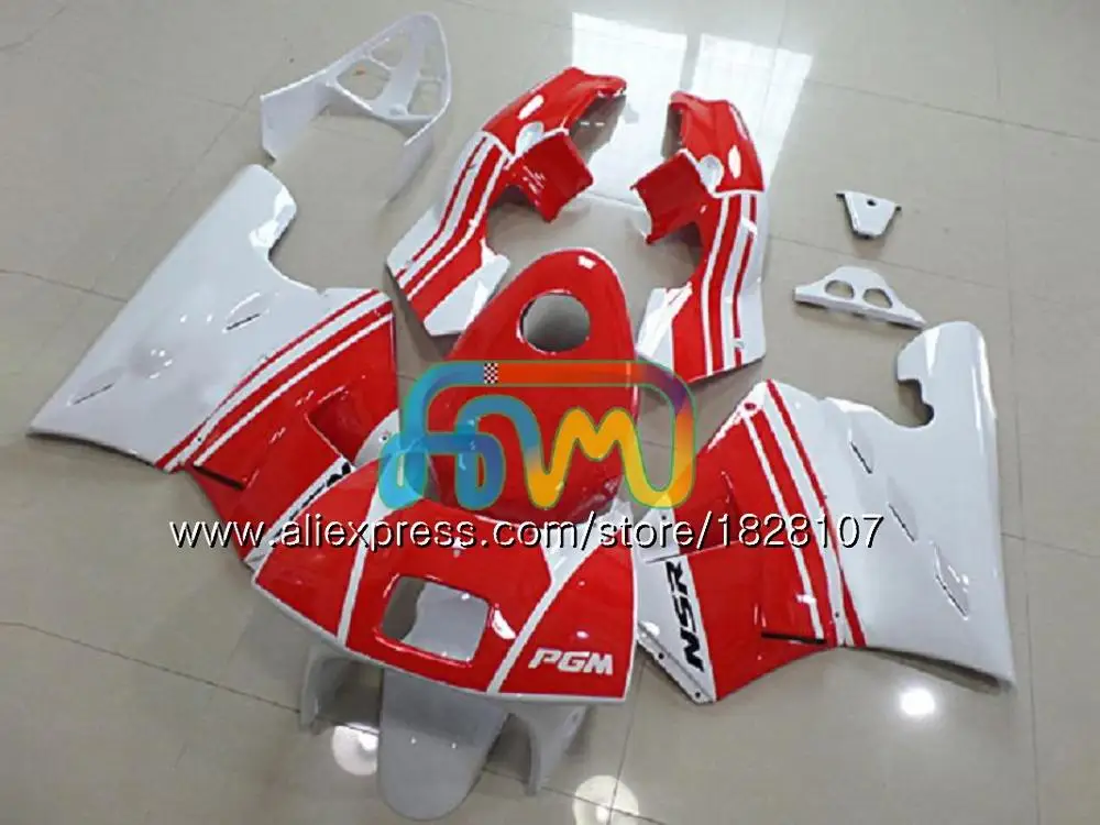 Литья под давлением для HONDA, красные, серебристые, СМП 250 MC21 PGM3 NSR250R 90 91 92 93 85BS. 19 NSR250 R RR СМП 250R 1990 1991 1992 1993 обтекатель - Цвет: No. 24