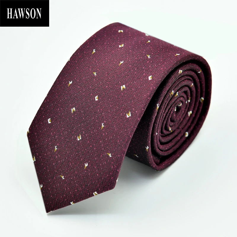 

HAWSON Classic Tie for Men, Red and Yellow Necktie 7 cm Narrow Ties for Business Wedding, Mens Fashion, Arrow Neck Tie for Male