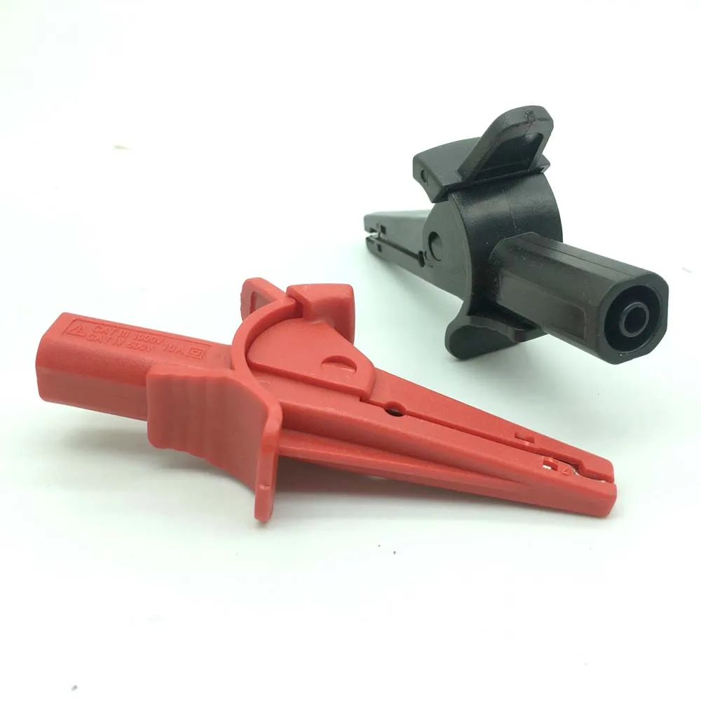 

100PCS Alligator Clips Multimeter Pen Test Lead Prob Crocodile For 4mm Banana End 1000V CATIII 10A