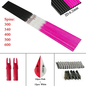 

Linkboy Archery 12PCS 30''/32'' ID6.2mm Carbon Arrows Shafts Points Inserts Vanes Arrow Nocks Compound Bow Hunting Accessories