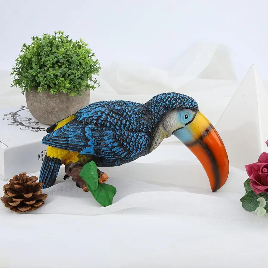 Имитация DIY Toucan Cockatoo модель животного имитация птицы фигурка попугая домашний