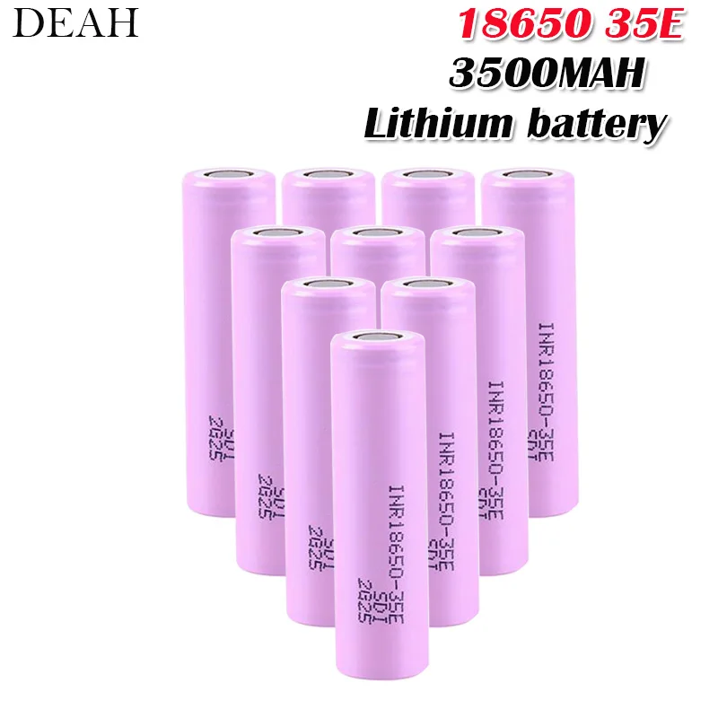 

INR18650 18650 35e 3.7v 3500mAh 13A discharge Li-ion rechargable Battery For samsung 35E Flashlight Electronic cigarette