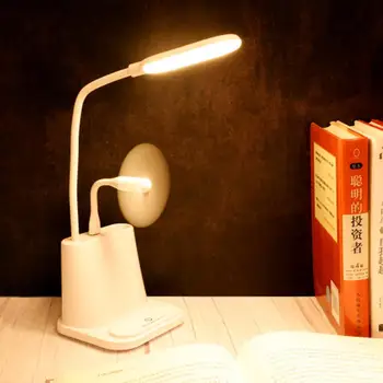 

Multifunctional LED Touch Control Desk Lamp USB Rechargeable Bedroom Table Light Equipped with USB Interface for Small Fan