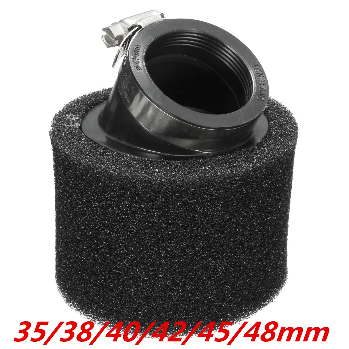 Motorcycle Sponge Foam Air Filter Cleaner 35mm/38mm/40mm/42mm/45mm/48mm For Moped Scooter Dirt