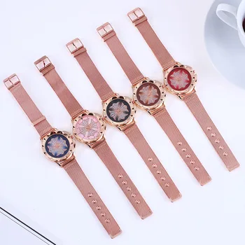 

Fashion Quartz Watch Alloy Mesh Strap Round Dial Watches Men Korean Women Student Couple Watch LL@17