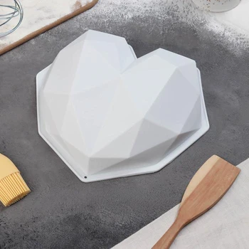 

Form for mousse desserts and pastries "Geometry of Love", 21.5 × 20 cm, white