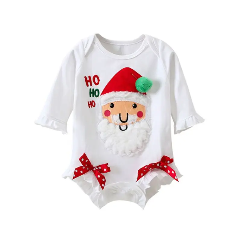 

Santa Claus Embroidery Kids Boys Girls Jumpsuit Outfits One-Pieces Christmas Clothes