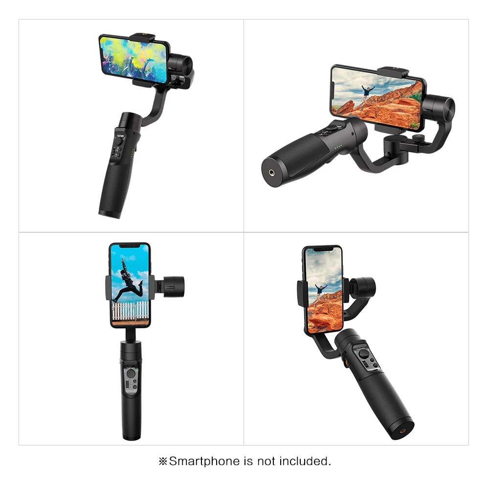 Фотография Hohem iSteady Mobile+ 3 Axis Handhele Gimbal Kit w/App управление для huawei 58 89 мм ширина