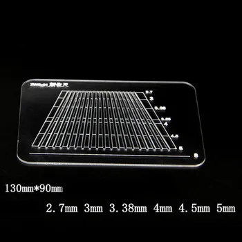 

1pc Multifunctional auxiliary Acrylic ruler Punch positioning tool For DIY Leather Craft Punching Positioning Ruler 130x90mm