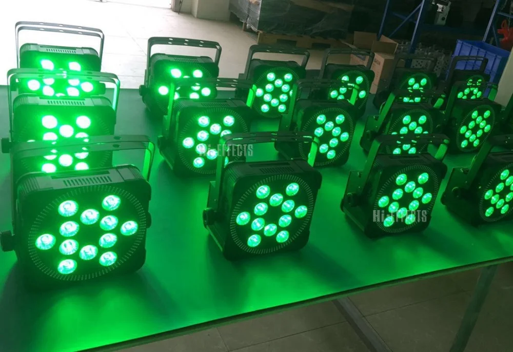 12 шт. * 18 Вт Батарея DMX par свет беспроводной Wifi led can RGBWA UV 6 в 1 с ИК пультом