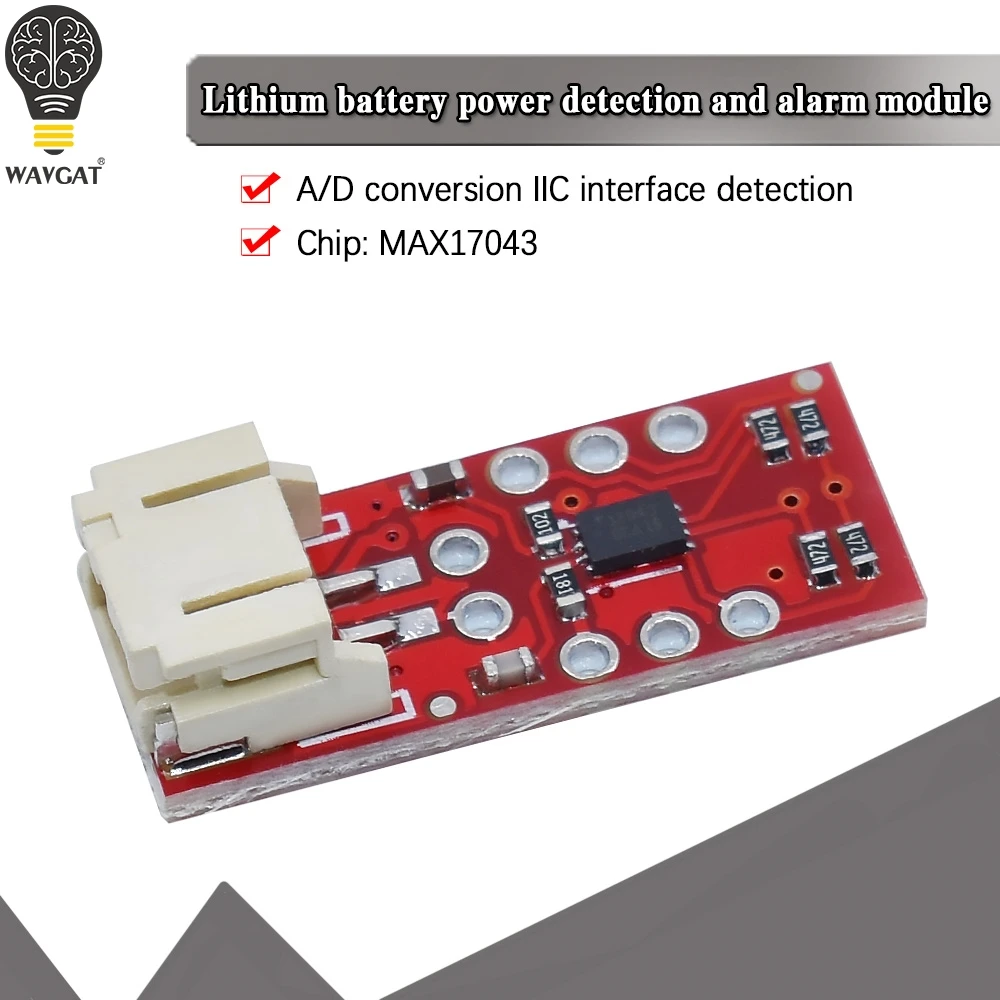 LiPoFuelGaugeLithiumBatteryDetectionBoardModuleADConversion