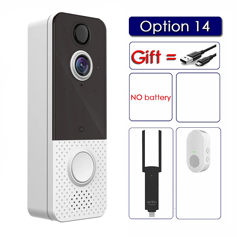 EKEN T8 IP67 Weatherproof Smart Video Doorbell Camera WIFI 1080P Visual Intercom Night Vision IP Door Bell PIR Wireless Cameras 