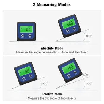 

Digital Angle Gauge Level Finder Protractor Meter Bevel Box Inclinometer ±0.1 Degree Accuracy Woodworking Car Repair