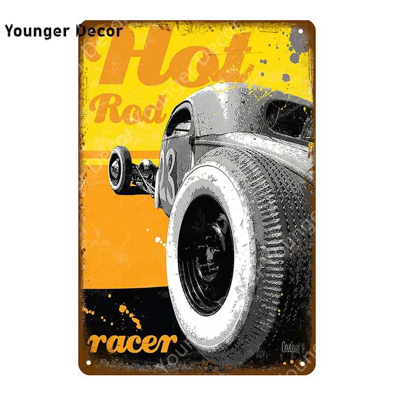 Hot Rod моторное масло металлические знаки папа гаражный Декор Автомобиль мотоциклы табличка для бара паба домашняя декоративная тарелка винтажный художественный плакат YI-054